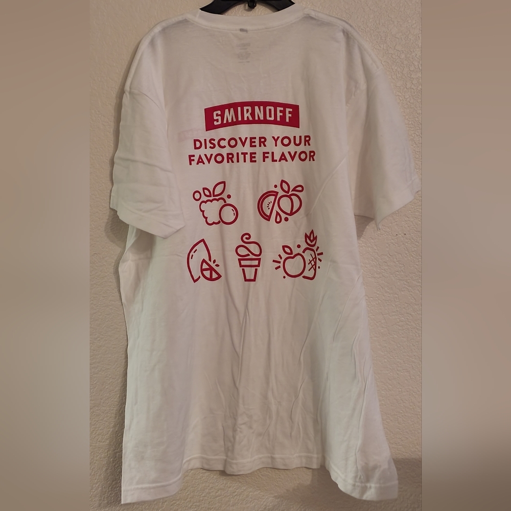 XL unisex Smirnoff Vodka White T-Shirt